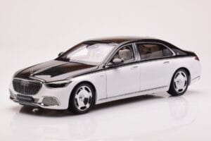 Mercedes Maybach S680 W223 Obsidian Čierny Diamond Biely Almost Real 1:18 820121