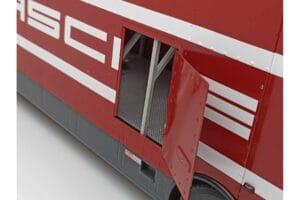 Mercedes O317 Porsche Transporter Červený CMR 1:18 CMR149 Kov – obrázok 10 z 12