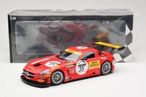 Mercedes SLS AMG GT3 #35 Team Black Falcon T. Heyer / Jafer / Lemeret 24 Hours of Spa 2011 Minichamps 1:18 151113135 Kov – obrázok 6 z 6