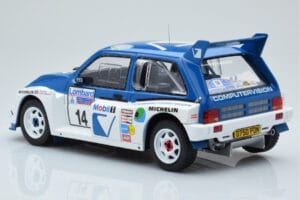 MG Metro 6R4 #14 D. Llewellin / P. Short RAC Rally 1986 IXO 1:18 18RMC068C Kov – obrázok 5 z 6