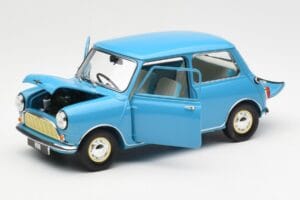 Morris Mini Minor Modrý Kyosho 1:18 08964BL Kov – obrázok 2 z 8