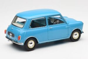 Morris Mini Minor Modrý Kyosho 1:18 08964BL Kov – obrázok 3 z 8