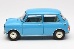 Morris Mini Minor Modrý Kyosho 1:18 08964BL Kov – obrázok 4 z 8