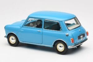 Morris Mini Minor Modrý Kyosho 1:18 08964BL Kov – obrázok 7 z 8