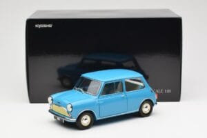 Morris Mini Minor Modrý Kyosho 1:18 08964BL Kov – obrázok 8 z 8