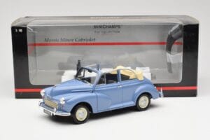 Morris Minor Kabriolet Modrý Minichamps 1:18 150137030 Kov – obrázok 8 z 8