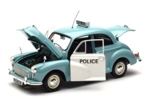 Morris Minor Polícia Modrý & Biely Minichamps 1:18 150137090 Kov – obrázok 2 z 8