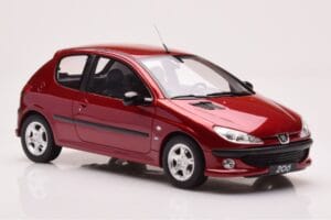 Peugeot 206 S16 Červený Otto 1:18 OT1039 Živica – obrázok 4 z 6