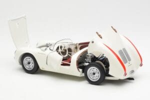 Porsche 550 Spyder Edícia 70 Rokov Biely Schuco 1:18 450033300 Kov – obrázok 5 z 8