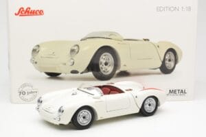 Porsche 550 Spyder Edícia 70 Rokov Biely Schuco 1:18 450033300 Kov – obrázok 8 z 8