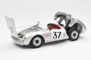 Porsche 550 RS Spyder #37 H. Polensky / R. von Frankenberg 24 Hours of Le Mans 1955 Schuco 1:18 450033400 Kov – obrázok 2 z 8