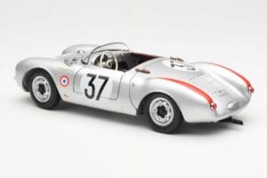 Porsche 550 RS Spyder #37 H. Polensky / R. von Frankenberg 24 Hours of Le Mans 1955 Schuco 1:18 450033400 Kov – obrázok 7 z 8
