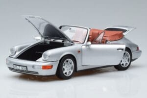 Porsche 911 964 Carrera 2 Kabriolet Strieborný Norev 1:18 187330 Kov – obrázok 2 z 7