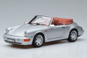 Porsche 911 964 Carrera 2 Kabriolet Strieborný Norev 1:18 187330 Kov