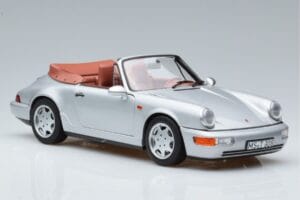 Porsche 911 964 Carrera 2 Kabriolet Strieborný Norev 1:18 187330 Kov – obrázok 5 z 7