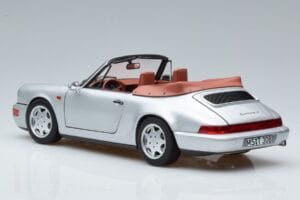 Porsche 911 964 Carrera 2 Kabriolet Strieborný Norev 1:18 187330 Kov – obrázok 6 z 7