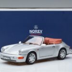 Porsche 911 964 Carrera 2 Kabriolet Strieborný Norev 1:18 187330 Kov - image 7 of 7