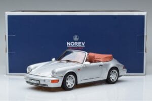 Porsche 911 964 Carrera 2 Kabriolet Strieborný Norev 1:18 187330 Kov – obrázok 7 z 7