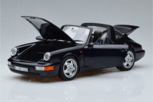 Porsche 911 964 Carrera 4 Targa Modrý Norev 1:18 187340 Kov – obrázok 2 z 8