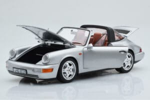 Porsche 911 964 Carrera 4 Targa Polar Strieborný Norev 1:18 187342 Kov – obrázok 2 z 9