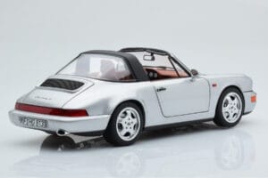 Porsche 911 964 Carrera 4 Targa Polar Strieborný Norev 1:18 187342 Kov – obrázok 5 z 9