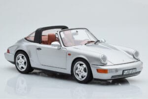 Porsche 911 964 Carrera 4 Targa Polar Strieborný Norev 1:18 187342 Kov – obrázok 7 z 9