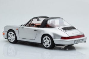 Porsche 911 964 Carrera 4 Targa Polar Strieborný Norev 1:18 187342 Kov – obrázok 8 z 9