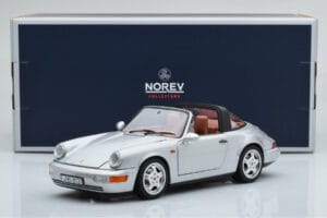 Porsche 911 964 Carrera 4 Targa Polar Strieborný Norev 1:18 187342 Kov – obrázok 9 z 9