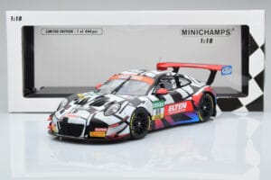 Porsche 911 GT3 R Iron Force by Ring Police #69 J. van Slooten / L. Luhr ADAC GT Masters 2018 Minichamps 1:18 153186969 Kov – obrázok 5 z 5