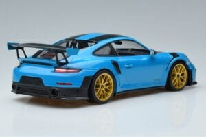 Porsche 911 991.2 GT3 RS Weissach Package Miami Modrý Zlaté Kolesá Minichamps 1:18 153068310 Kov – obrázok 2 z 6