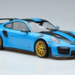 Porsche 911 991.2 GT3 RS Weissach Package Miami Modrý Zlaté Kolesá Minichamps 1:18 153068310 Kov - image 4 of 6