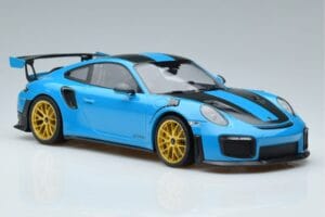 Porsche 911 991.2 GT3 RS Weissach Package Miami Modrý Zlaté Kolesá Minichamps 1:18 153068310 Kov – obrázok 4 z 6