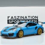 Porsche 911 991.2 GT3 RS Weissach Package Miami Modrý Zlaté Kolesá Minichamps 1:18 153068310 Kov - image 6 of 6