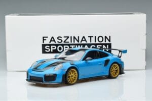 Porsche 911 991.2 GT3 RS Weissach Package Miami Modrý Zlaté Kolesá Minichamps 1:18 153068310 Kov – obrázok 6 z 6
