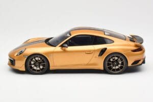 Porsche 911 991.2 Turbo S Exclusive Zlatý GT Spirit 1:18 GT444 Živica – obrázok 3 z 6