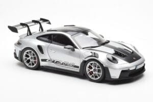 Porsche 911 992 GT3 Weissach Pack GT Strieborný Metalíza Norev 1:18 187366 Kov – obrázok 6 z 8