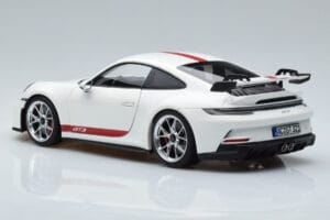 Porsche 911 992 GT3 Biely Norev 1:18 187306 Kov – obrázok 6 z 7