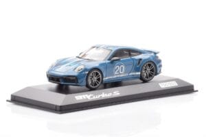 Porsche 911 992 Turbo S Oslo Modrý Minichamps 1:43 WAP0209050N001 Kov – obrázok 2 z 4