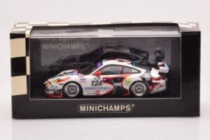 Porsche 911 997 GT3 Cup #124 Mattheus / Geoffroy / Vanbellingen / Fumal 24 Hours of Spa 2005 Minichamps 1:43 400056224 Kov – obrázok 4 z 4