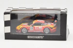 Porsche 911 997 GT3 R ITAS #18 De Lorenzi / Bonetti / Caccia / Bontempelli 24 Hours of Spa 2011 Minichamps 1:43 400118918 Kov – obrázok 4 z 4
