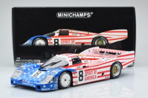 Porsche 956L Spirit of America #8 G. Follmer / J. Morton / K. Miller 24 Hours of Le Mans 1986 Minichamps 1:18 180866508 Kov – obrázok 8 z 8