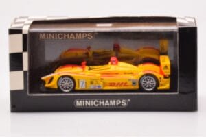 Porsche RS Spyder LMP2 #7 R. Dumas / T. Bernhard / E. Collard Sebring 12 Hours Winners 2008 Minichamps 1:43 400086807 Kov – obrázok 4 z 4