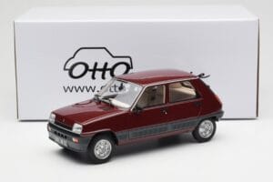 Renault 5 GTL Bordeaux Červený Otto 1:18 OT1059 Živica – obrázok 6 z 6