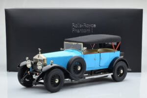 Rolls-Royce Phantom I Kabriolet Modrý Kyosho 1:18 08931LB Kov – obrázok 9 z 9