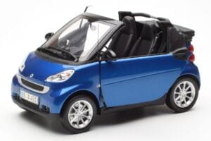 Smart Fortwo 451 Cabrio Modrý & Čierny Minichamps 1:18 150036330 Kov – obrázok 2 z 8