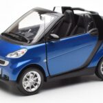 Smart Fortwo 451 Cabrio Modrý & Čierny Minichamps 1:18