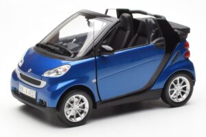 Smart Fortwo 451 Cabrio Modrý & Čierny Minichamps 1:18