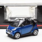 Smart Fortwo 451 Cabrio Modrý & Čierny Minichamps 1:18 - image 8 of 8