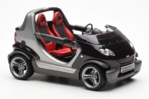 Smart Fortwo Crossblade Kabriolet Strieborná Čierna Kyosho 1:18 13440 Kov – obrázok 4 z 6
