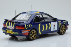 Subaru Impreza 555 #5 C. Sainz / L. Moya Tour de Corse 1995 IXO 1:18 18RMC063A Kov – obrázok 2 z 6